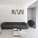 Nordic Pendant Light Aluminum Art Round Wave Pendant Light Bedroom Living Room