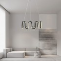 Nordic Pendant Light Aluminum Art Round Wave Pendant Light Bedroom Living Room