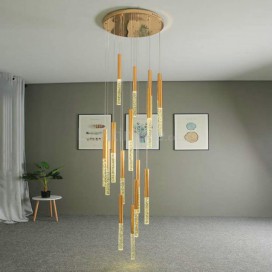 Cluster Pendant Light With Seeded Glass Shade