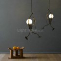 Modern Simple Pendant Light Little Man Shape Lamp Creative Light Bar Hallway Light