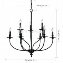 Classical Farmhouse Candle Chandelier Elegant Creative Light Warmth Lighting Dining Room Light