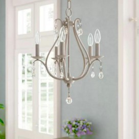 Simple Crystal Chandelier Elegant Vintage Style Light Living Room Dining Room Lamp