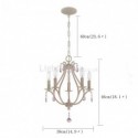 Simple Crystal Chandelier Elegant Vintage Style Light Living Room Dining Room Lamp