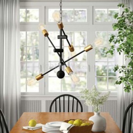 Artistic Sputnik Chandelier Nordic Pendant Light Creative Iron Lighting Living Room Hallway Lamp