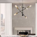 Artistic Sputnik Chandelier Nordic Pendant Light Creative Iron Lighting Living Room Hallway Lamp