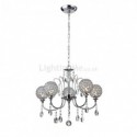 Luxury Crystal Chandelier Nordic Creative Round Shape Light Living Room Bedroom Lamp