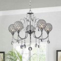 Luxury Crystal Chandelier Nordic Creative Round Shape Light Living Room Bedroom Lamp