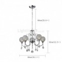 Luxury Crystal Chandelier Nordic Creative Round Shape Light Living Room Bedroom Lamp
