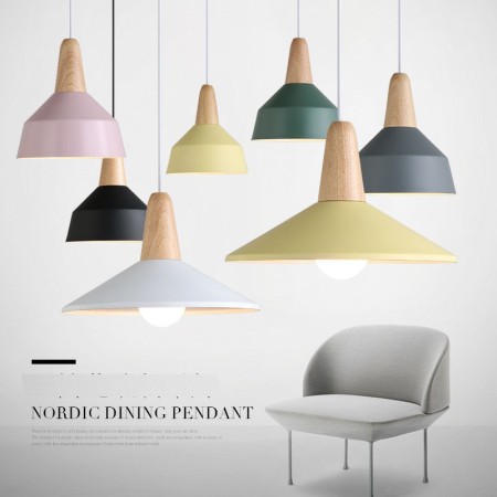 Modern/ Contemporary Wood Metal Multi Colors Pendant Light