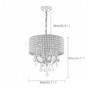 Luxury Crystal Chandelier Light Nordic Elegant Pendant Light Living Room Bedroom Lamp