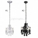 Vintage Crystal Chandelier Luxury Elegant Pendant Light Living Room Dining Room Lamp