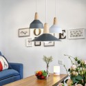 Modern/ Contemporary Wood Metal Multi Colors Pendant Light