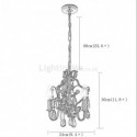 Vintage Crystal Chandelier Luxury Elegant Pendant Light Living Room Dining Room Lamp