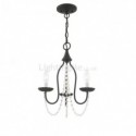 Retro Crystal Chandelier Classical Pendant Light Luxury Elegant Dining Room Bedroom Lamp