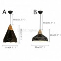 Modern Pendant Light Hollow Design Lamp Geometric Shape Light Living Room Bar Lighting