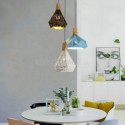 Nordic 3 Light Cluster Pendant Light Macaron Diamond Lamp Metal 3 Lights Living Room Dining Room Light