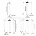 Modern Pendant Light Crystal Chandelier Light Home Lighting Living Room Dining Room Lamp