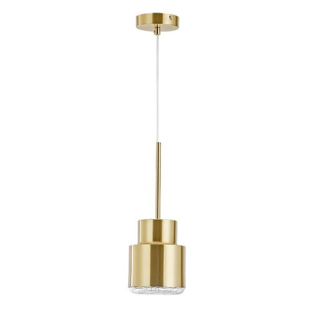 Postmodern Glass Pendant Light Golden Cylinder Lamp Bright Lighting Living Room Restaurant Light