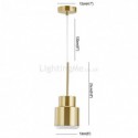 Postmodern Glass Pendant Light Golden Cylinder Lamp Bright Lighting Living Room Restaurant Light