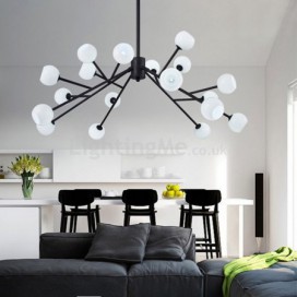 Nordic Glass Pendant Light Magic Bean Shape Lamp Creative Chandelier Living Room Lighting