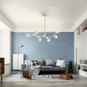 Nordic Pendant Light Milky White Round Chandelier Lamp Living Room Bedroom Lighting