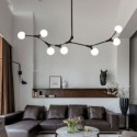 Nordic Pendant Light Milky White Round Chandelier Lamp Living Room Bedroom Lighting