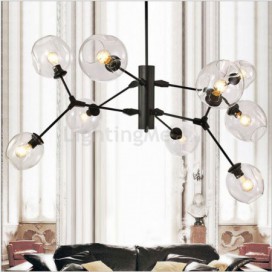 Nordic Style Glass Pendant Light Round Shape Chandelier Lamp Home Lighting Living Room Light