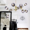 Nordic Style Glass Pendant Light Round Shape Chandelier Lamp Home Lighting Living Room Light