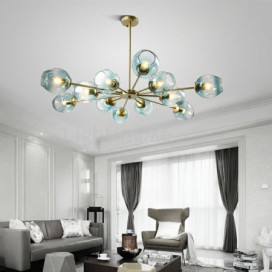 Nordic Glass Pendant Light Magic Bean Shape Lamp Chandelier Light Bedroom Living Room Lighting