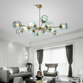 Nordic Glass Pendant Light Magic Bean Shape Lamp Chandelier Light Bedroom Living Room Lighting
