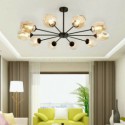 Nordic Glass Pendant Light Magic Bean Shape Lamp Chandelier Light Bedroom Living Room Lighting