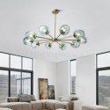 Nordic Glass Pendant Light Magic Bean Shape Lamp Chandelier Light Bedroom Living Room Lighting