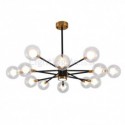 Nordic Glass Pendant Light Milky White Round Lamp Chandelier Light Living Room Lighting