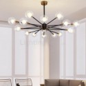 Nordic Glass Pendant Light Milky White Round Lamp Chandelier Light Living Room Lighting