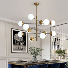 Nordic Glass Pendant Light Magic Bean Shape Chandelier Lighting Bedroom Living Room Lamp