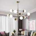 Nordic Glass Pendant Light Magic Bean Shape Chandelier Lighting Bedroom Living Room Lamp