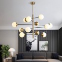 Nordic Glass Pendant Light Magic Bean Shape Chandelier Lighting Bedroom Living Room Lamp