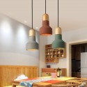 Vintage Wood Cement Multi Colors Pendant Light