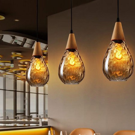 Teardrop Glass Pendant Light