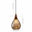 Teardrop Glass Pendant Light