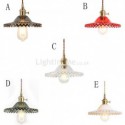 Vintage Ribbed Glass  Pendant Light With Twist Switch Lamp Dining Room Homestay Restaurant
