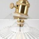 Vintage Ribbed Glass  Pendant Light With Twist Switch Lamp Dining Room Homestay Restaurant