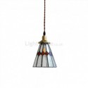 Rustic  Stained Glass Pendant Light