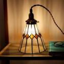 Rustic  Stained Glass Pendant Light