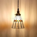 Rustic  Stained Glass Pendant Light