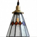 Rustic  Stained Glass Pendant Light