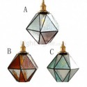 Geometric Colored Glass Farmhouse Pendant Light