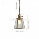 Vintage Glass Pendant Light with Twist Switch