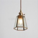 Vintage Glass Pendant Light with Twist Switch