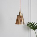 Vintage Glass Pendant Light with Twist Switch